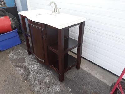 Nice Bathroom Vanity with Moen Faucet Very Clean Like New - Thumbnail 2