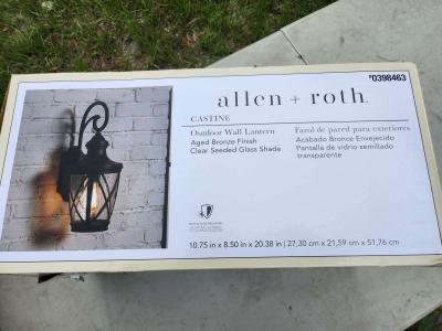 Allen Roth Castine Outdoor Wall Lantern - Thumbnail 2
