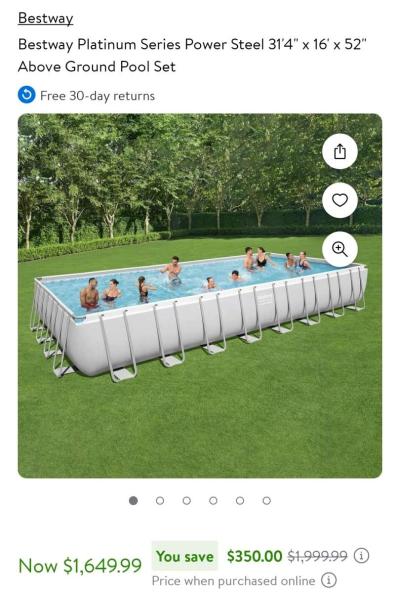 Bestway Power Steel 31ft Metal Frame Pool - Thumbnail 4