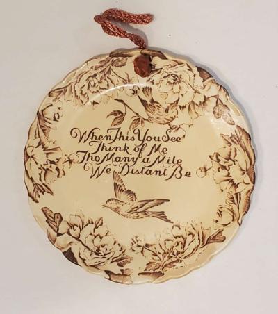 Antique Royal Crownford Ironstone Hanging Plate - Thumbnail 2