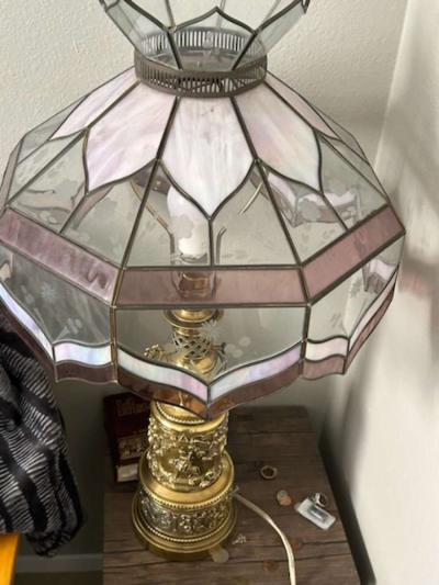 old Vincents lamp shade and lamp - Thumbnail 3