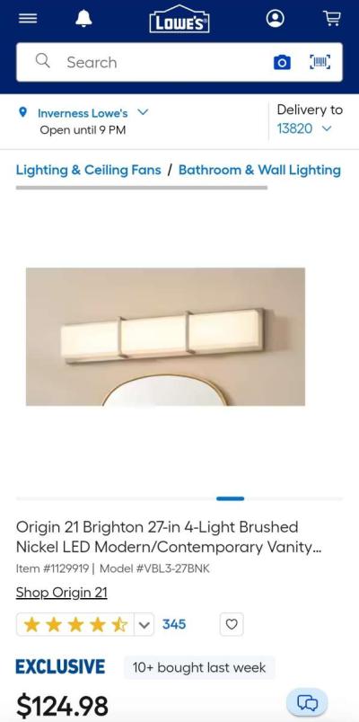 Origin21 Brighton LED Vanity Light BRAND NEW - Thumbnail 6