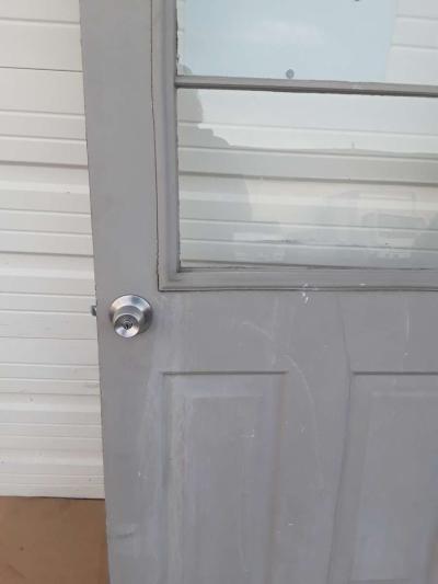 Nice Light Gray Entryway Steel Door with Glass 32 X 80 RH - Thumbnail 4