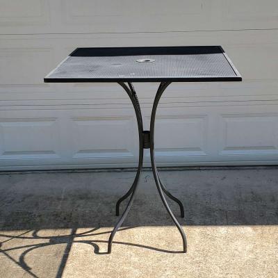 Bar Height Wrought Iron Table W Umbrella Hole 36x36x42 - Thumbnail 2