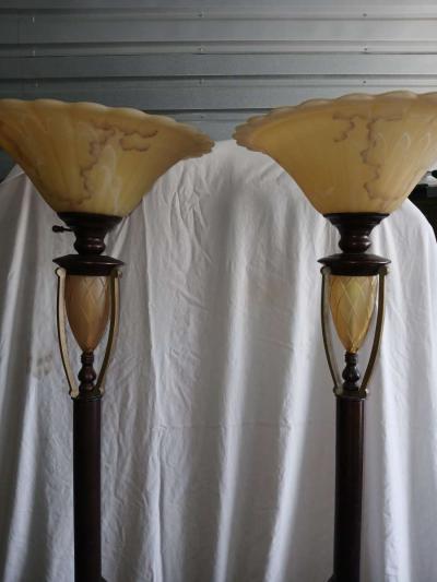antique torchiere floor lamps - Thumbnail 4