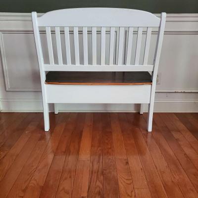 Wooden Bench W Storage - Thumbnail 4