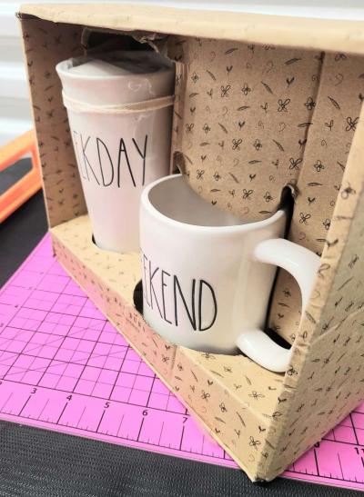Rae Dunn Weekday Travel Tumbler  Mug Weekend Collectible Box - Thumbnail 3