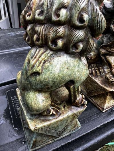 two hand carved statues - Thumbnail 3