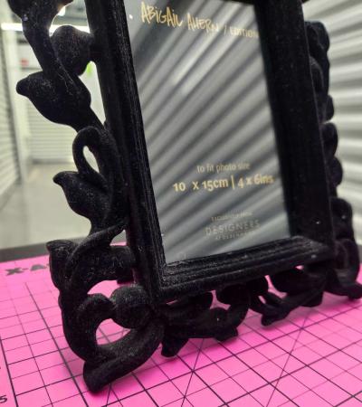Abigail Ahern Black Velvet Baroque 4x6 Picture Frame - Thumbnail 2