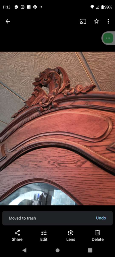 Tall Believed Glass Cabinet - Thumbnail 3