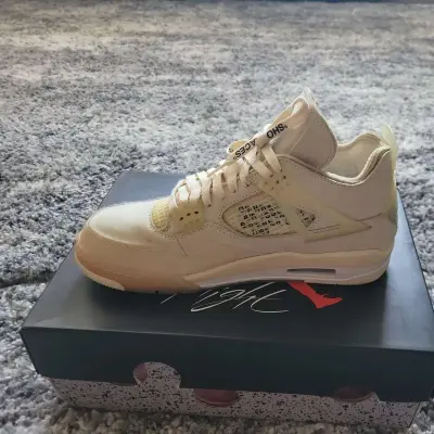Off White Jordan 4s Sail all sizes - Thumbnail 2
