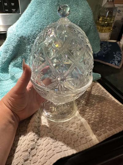 LE Smith glass egg lidded trinket dish - Thumbnail 5