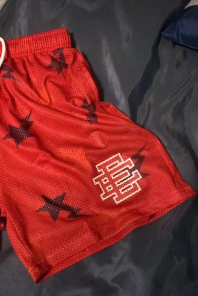 Red Eric Emanuel Bape Shorts all sizes - Thumbnail 2