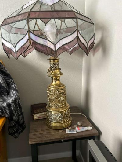 old Vincents lamp shade and lamp - Thumbnail 5
