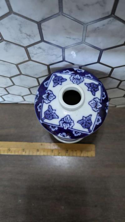 Antique Blue and White Porcelain Bottle - Thumbnail 3