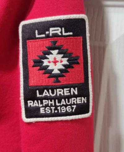 LRL Ralph Lauren Red and Black Hooded Athletic Jacket Woman - Thumbnail 2