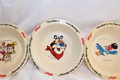 4 Vintage Kelloggs Cereal Bowls - Thumbnail 3