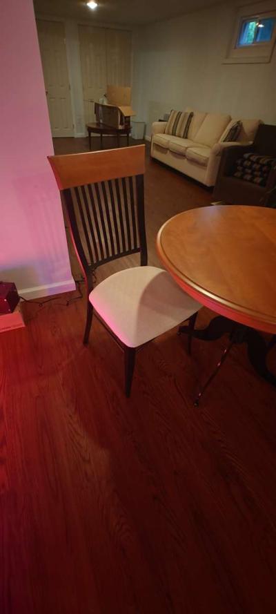 3 Piece Dining Room Set  Solid Maple Table w 2 Mid Century C - Thumbnail 2