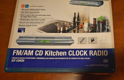 Sony FM AM CD KITCHEN CLOCK RADIO ICFCDK50 - Thumbnail 3