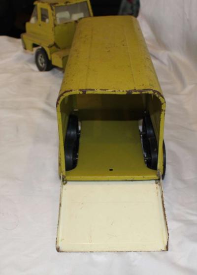 1960s Vintage Structo Horse Truck w TrailerMetal Toy - Thumbnail 4