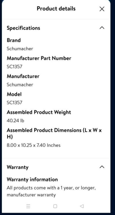 New Open Box Schumacher Battery Charger - Thumbnail 6