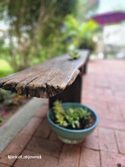 Reclaimed oak board bench 1839 - Thumbnail 3