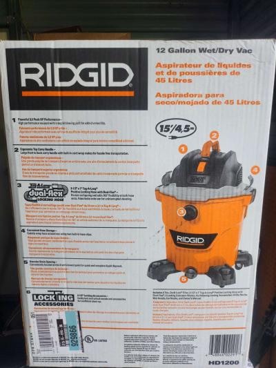 Ridgid HD1200 Wet Dry Vac - Thumbnail 2