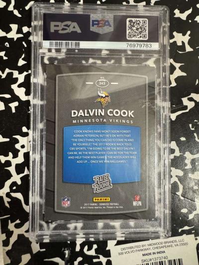 2017 panini Donruss Dalvin Cook PSA GEM MY 10 - Thumbnail 2