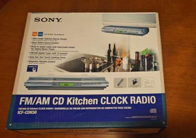 Sony FM AM CD KITCHEN CLOCK RADIO ICFCDK50 - Thumbnail 2