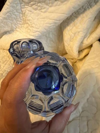 Rare blue Fenton glass trinket dish - Thumbnail 3