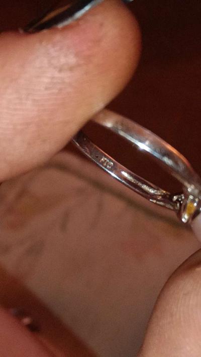 pink pearl with diamond stamped 925 and FIC - Thumbnail 4