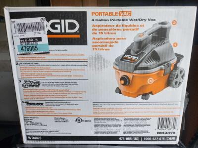 Ridgid Portable Wet Dry Vac - Thumbnail 3