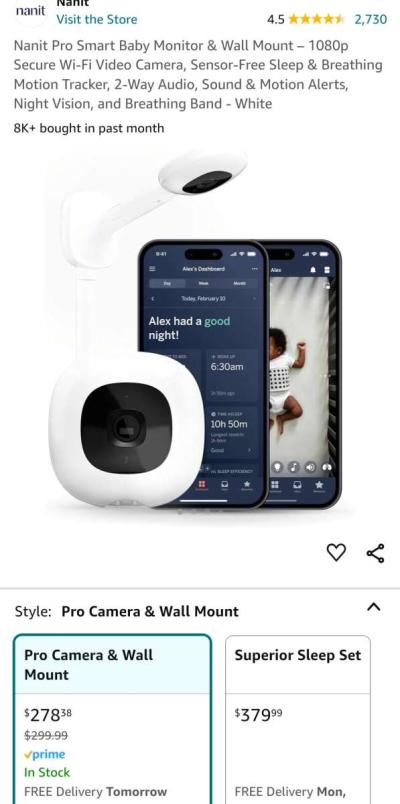 Nanit Pro Smart Baby Monitor - Thumbnail 4