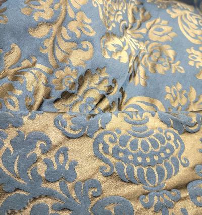 Upholstery Bolt of Gold n Navy Iridescent 7Ydsx5Ft Reversibl - Thumbnail 2