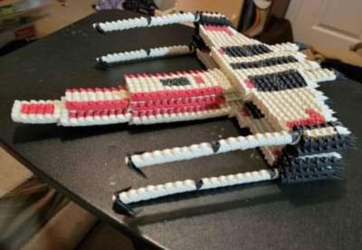 3d origami star wars spaceship that I did - Thumbnail 3