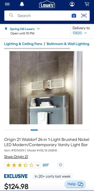 Origin21 Waldorf LED Vanity Light Bar BRAND NEW - Thumbnail 3