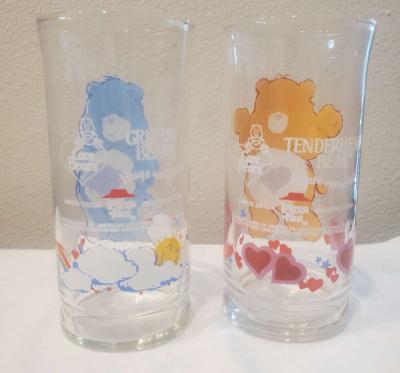 2 1980s Pizza Hut Care Bear Glasses - Thumbnail 2