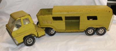 1960s Vintage Structo Horse Truck w TrailerMetal Toy - Thumbnail 5