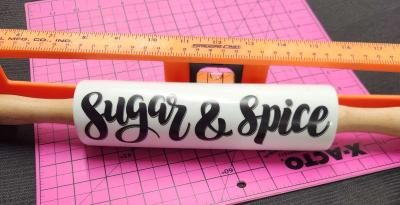 New 16 Inch Ceramic inscribed Sugar Spice Rolling Pin - Thumbnail 2