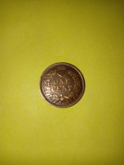 1876 Indian head penny - Thumbnail 2