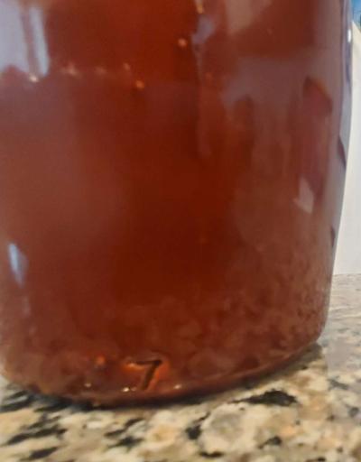 Vintage 1970s Portugal Ceramic Bottle in Red Brown - Thumbnail 3