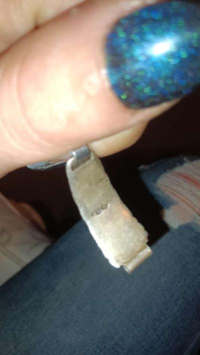 vintage sterling silver and turquoise watch band - Thumbnail 3