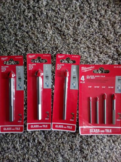 Milwaukee Glass And Tile Bits bundle