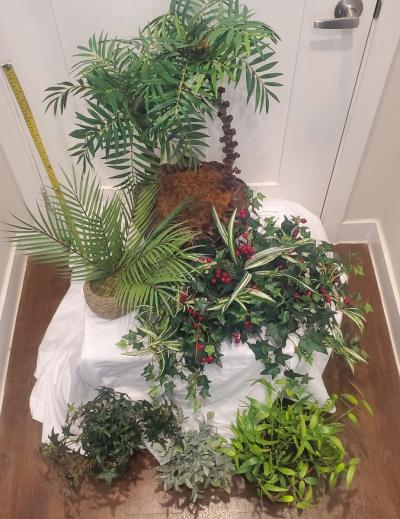 6 Misc Artificial Fake Flowers Plants - Thumbnail 2