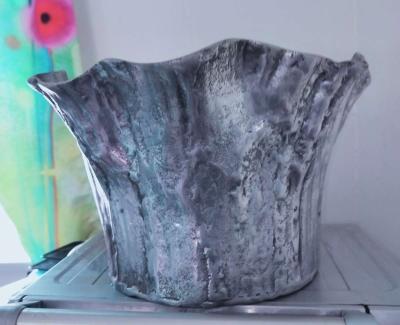 Vintage Metal Tree Trunk Vase or Other Display - Thumbnail 3