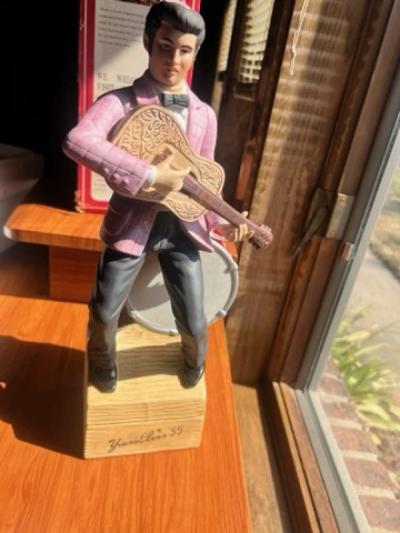vintage mccormick decanter with music box oung elvis