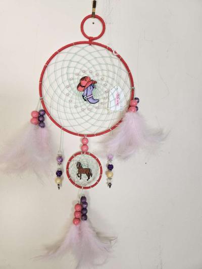 handmade cowboyhat with boot and horse dreamcatcher - Winston Salem, North Carolina