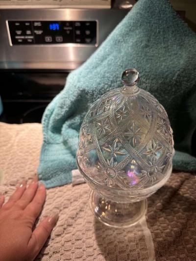 LE Smith glass egg lidded trinket dish - Thumbnail 6