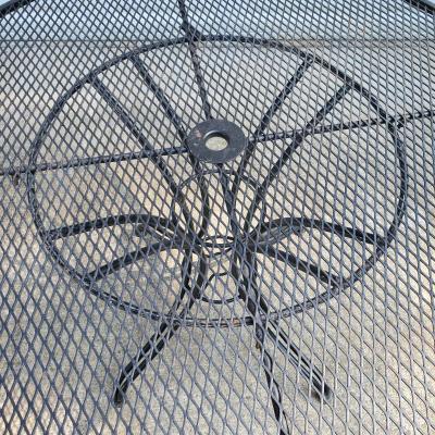 Wrought Iron Black Table W Umbrella Hole - Thumbnail 4