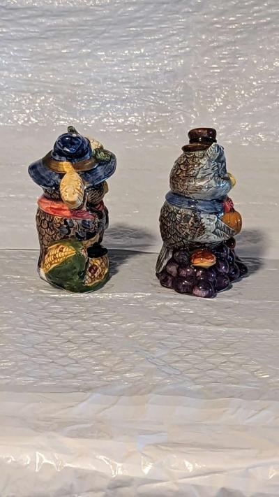 Owl Harvest Salt and Pepper Set Ceramic In Original Box - Thumbnail 6